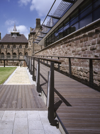 Visitor Interpretation Centre, Coventry, Ramp Towards Priory Church At The South End by Peter Durant Pricing Limited Edition Print image