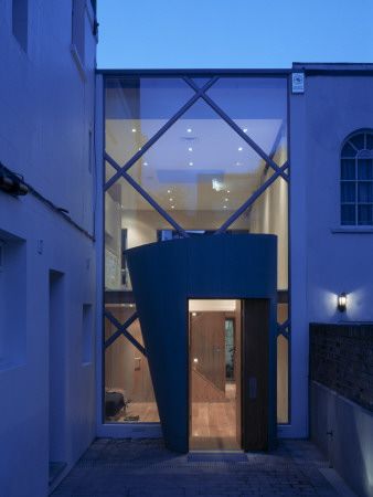 The Small House, Belsize Park, Front Elevation At Night, Architect: Alex Good by Nicholas Kane Pricing Limited Edition Print image