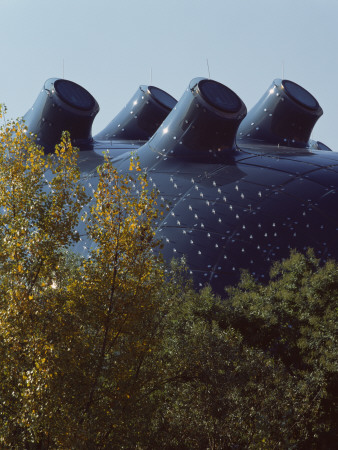 Kunsthaus Lmg, Graz Austria, Roof Nozzle Detail With Trees, Archit: Peter Cook And Colin Fournier by Peter Durant Pricing Limited Edition Print image