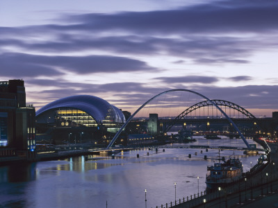 The Sage Gateshead And Tyne Bridges, Newcastle Upon Tyne, England by Richard Bryant Pricing Limited Edition Print image