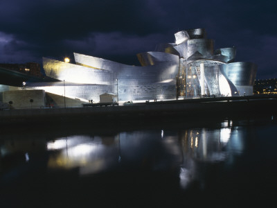 Guggenheim Museum, Bilbao, 1997, Exterior At Night, Architect: Frank Gehry by Richard Bryant Pricing Limited Edition Print image