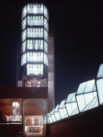 Leicester University Faculty Of Engineering 1959 - 1963, Exterior Of Workshops And Laboratory Tower by Richard Einzig Pricing Limited Edition Print image