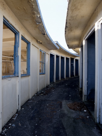 Knap Lido, South Wales Curved Outside Corridors by Sarah J Duncan Pricing Limited Edition Print image