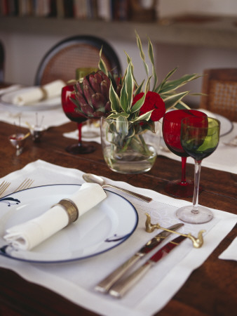 Casa D'agua, Sao Paulo 2004, Table Setting, Architect: Isay Weinfeld by Richard Powers Pricing Limited Edition Print image