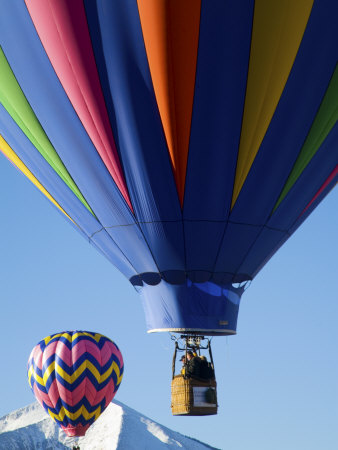 Hot Air Balloons, Mt. Crested Butte, Colorado, Usa by Terry Eggers Pricing Limited Edition Print image