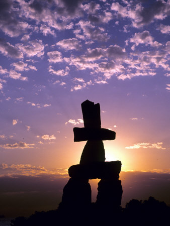 Inukshuk Northwest Territories, Canada by Michael Defreitas Pricing Limited Edition Print image