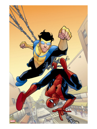 Marvel Team-Up #14 Cover: Spider-Man And Invincible by Walker Cory Pricing Limited Edition Print image