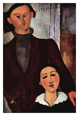 Portrait Of Jacques And Berthe Lipchitz by Amedeo Modigliani Pricing Limited Edition Print image