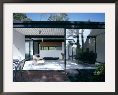 Case Study House 21, Wonderland Avenue, Hollywood Hill, Los Angeles, Living Room From Patio by John Edward Linden Pricing Limited Edition Print image