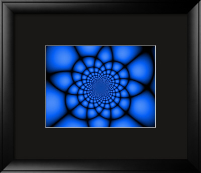 Abstract Blue Fractal Design by Albert Klein Pricing Limited Edition Print image
