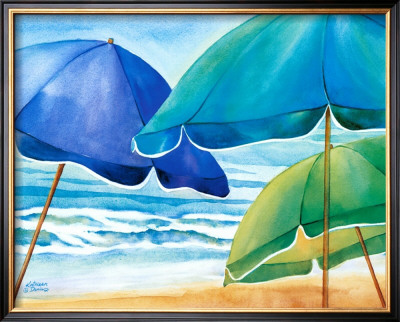 Seaside Umbrellas by Kathleen Denis Pricing Limited Edition Print image