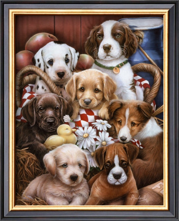 Puppies Ii by Jenny Newland Pricing Limited Edition Print image