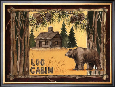 Log Cabin Bear by Anita Phillips Pricing Limited Edition Print image