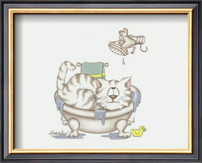 Bathroom Cats Iv by A. Langston Pricing Limited Edition Print image