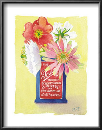 Flowers In A Red And Blue Can by Robbin Gourley Pricing Limited Edition Print image