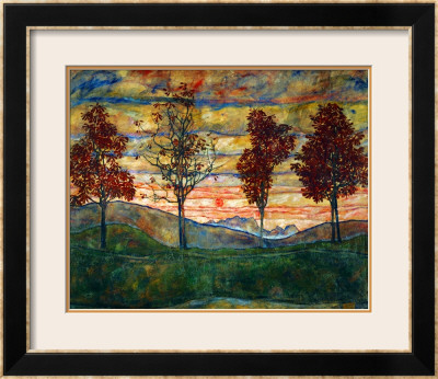 Four Trees, 1917 by Egon Schiele Pricing Limited Edition Print image