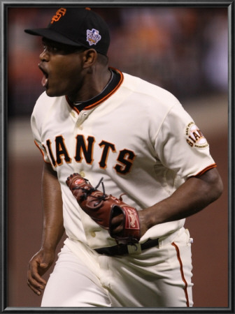 Texas Rangers V San Francisco Giants, Game 1: Santiago Casilla by Ezra Shaw Pricing Limited Edition Print image