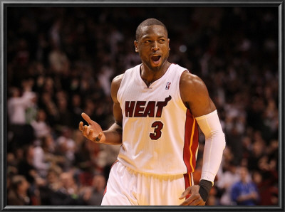 Cleveland Cavaliers  V Miami Heat: Dwyane Wade by Mike Ehrmann Pricing Limited Edition Print image