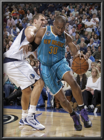 New Orleans Hornets V Dallas Mavericks: David West And Dirk Nowitzki by Danny Bollinger Pricing Limited Edition Print image