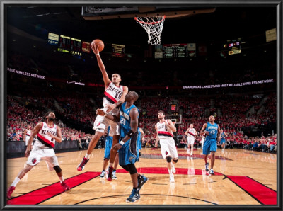 Orlando Magic V Portland Trail Blazers: Mickael Pietrus And Nicolas Batum by Sam Forencich Pricing Limited Edition Print image