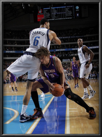 Phoenix Suns V Dallas Mavericks: Robin Lopez And Tyson Chandler by Glenn James Pricing Limited Edition Print image