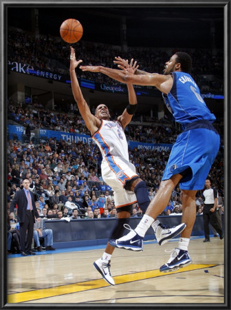 Dallas Mavericks V Oklahoma City Thunder: Thabo Sefolosha And Tyson Chandler by Layne Murdoch Pricing Limited Edition Print image