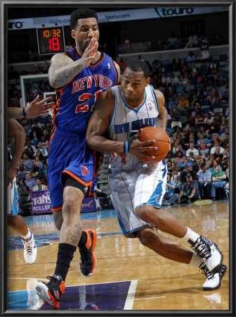 New York Knicks V New Orleans Hornets: Marcus Thornton And Wilson Chandler by Layne Murdoch Pricing Limited Edition Print image