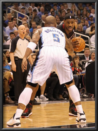 Miami Heat V Orlando Magic: Lebron James And Quentin Richardson by Mike Ehrmann Pricing Limited Edition Print image