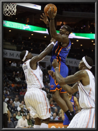 New York Knicks V Charlotte Bobcats: Amare Stoudemire And Stephen Jackson by Streeter Lecka Pricing Limited Edition Print image