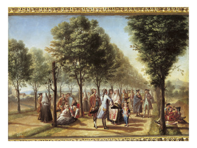 The Paseo De Las Delicias In Madrid by Francisco Bayeu Y Subias Pricing Limited Edition Print image