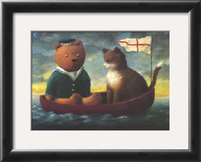Teddy In A Boat by Mary Mackey Pricing Limited Edition Print image