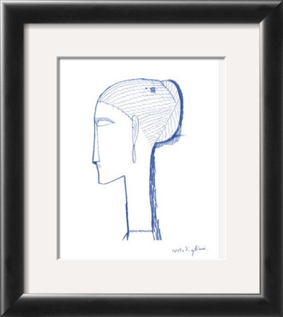 Female Head With Earring by Amedeo Modigliani Pricing Limited Edition Print image