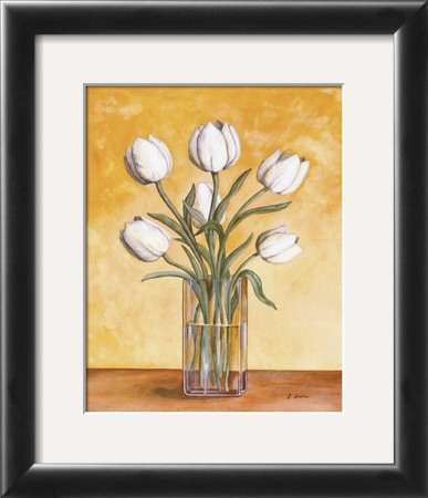 White Tulips In Vase by Julio Sierra Pricing Limited Edition Print image