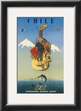 Chile By Sas, Scandinavian Airline System, C.1951 by De Ambrogio Pricing Limited Edition Print image