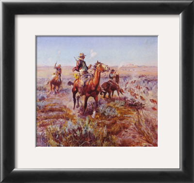 Smokin' 'Em Out by Charles Marion Russell Pricing Limited Edition Print image