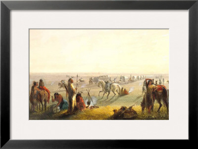 Caravans Going West by Alfred Jacob Miller Pricing Limited Edition Print image