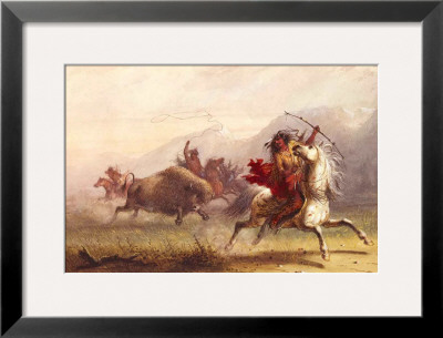 Bison Hunt by Alfred Jacob Miller Pricing Limited Edition Print image