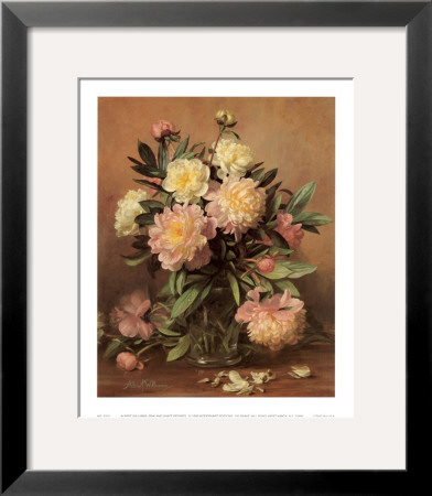 Pink And White Peonies by Albert Williams Pricing Limited Edition Print image