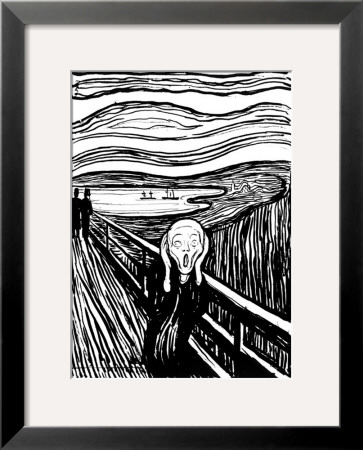 The Scream (Black & White) by Edvard Munch Pricing Limited Edition Print image