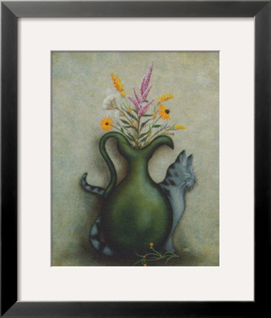Cat & Vase Iii by Jessica Fries Pricing Limited Edition Print image