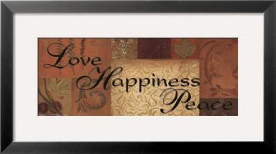 Words To Live By: Love Happiness Peace by Smith-Haynes Pricing Limited Edition Print image