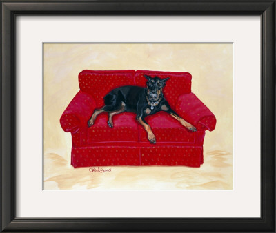 Dobie On Red by Carol Dillon Pricing Limited Edition Print image
