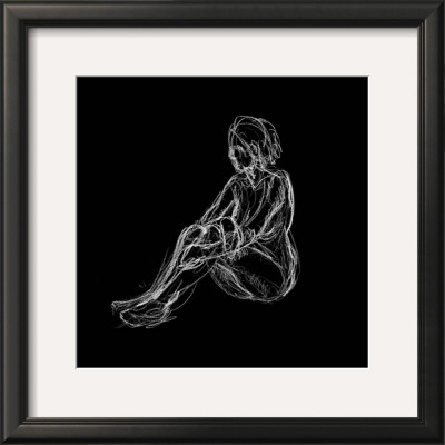 Figure Study On Black I by Charles Swinford Pricing Limited Edition Print image