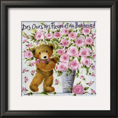 Des Ours, Des Fleurs Et Du Bonheur by Joelle Wolff Pricing Limited Edition Print image