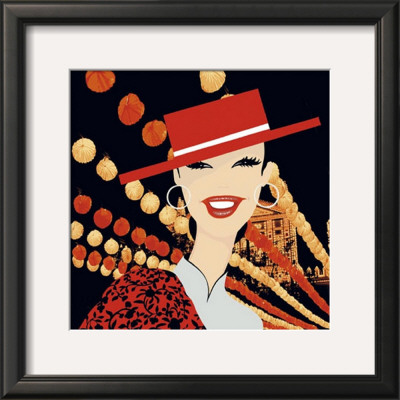 Girl With Orange Hat by Santiago Poveda Pricing Limited Edition Print image