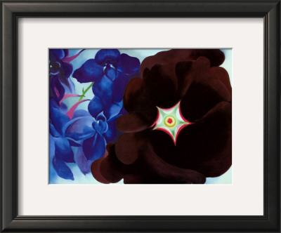 Black Hollyhock Blue Larkspur, 1930 by Georgia O'keeffe Pricing Limited Edition Print image
