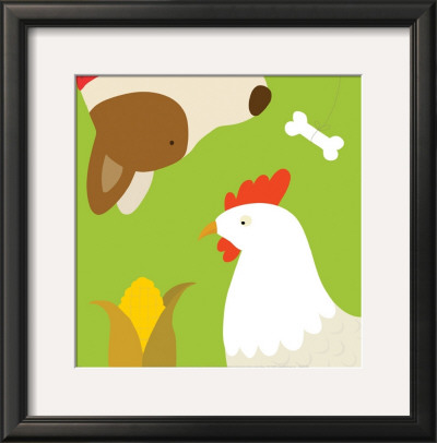 Farm Group: Hen And Dog by Yuko Lau Pricing Limited Edition Print image