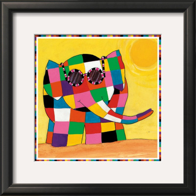 Elmer In The Sun by David Mckee Pricing Limited Edition Print image