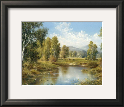 River Landscape by H. Buchner Pricing Limited Edition Print image
