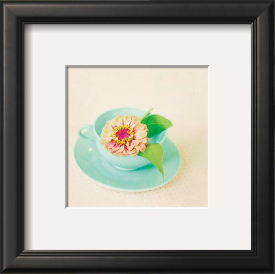 Zinnia And Tea Cup by Mandy Lynne Pricing Limited Edition Print image